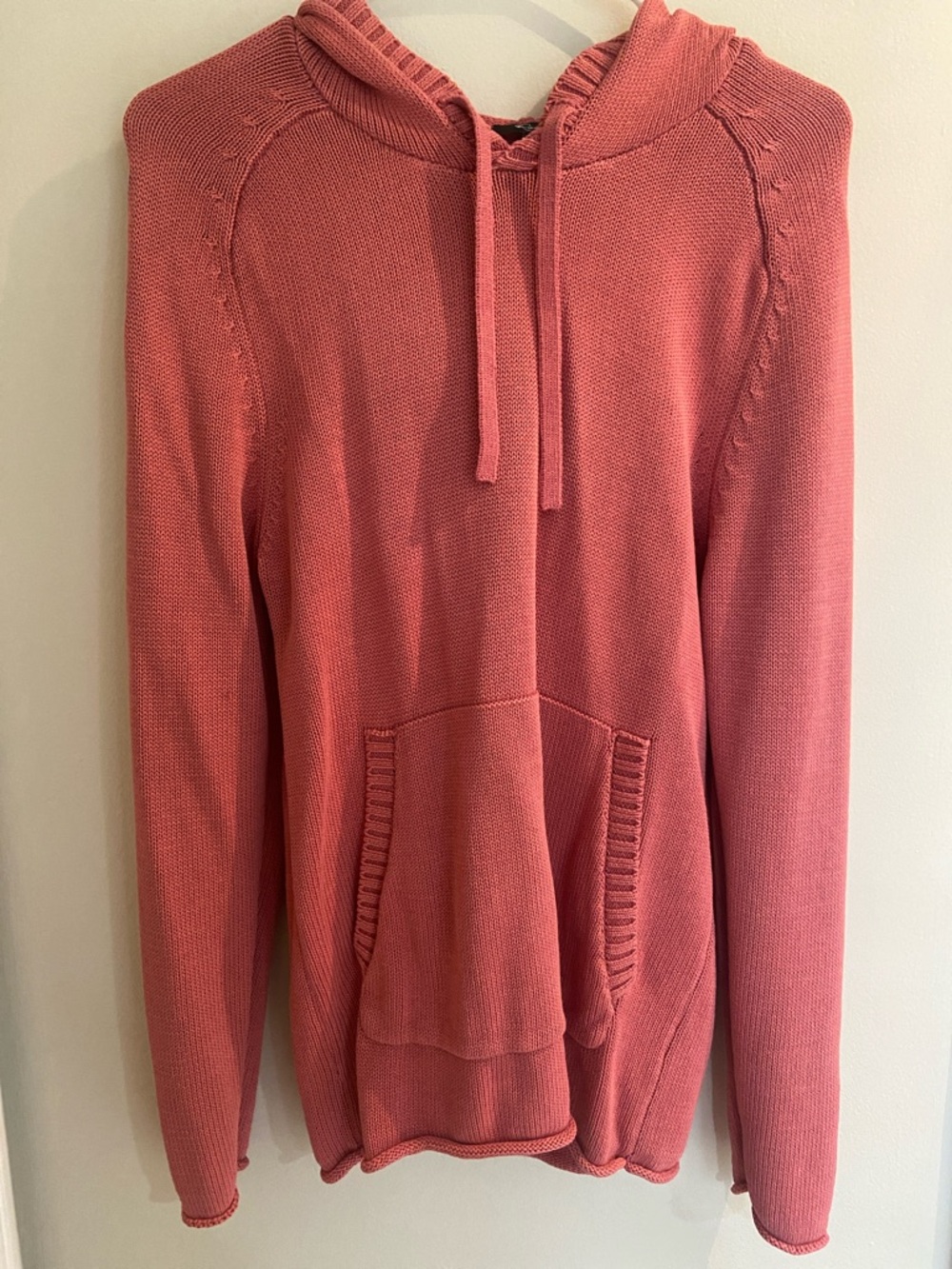 Rails Coral-Pink Knit Hoodie